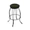 Holland Bar Stool Co 30" Swivel Bar Stool, Black Wrinkle, Canter Pine Seat 300030BW010 - alternate 1
